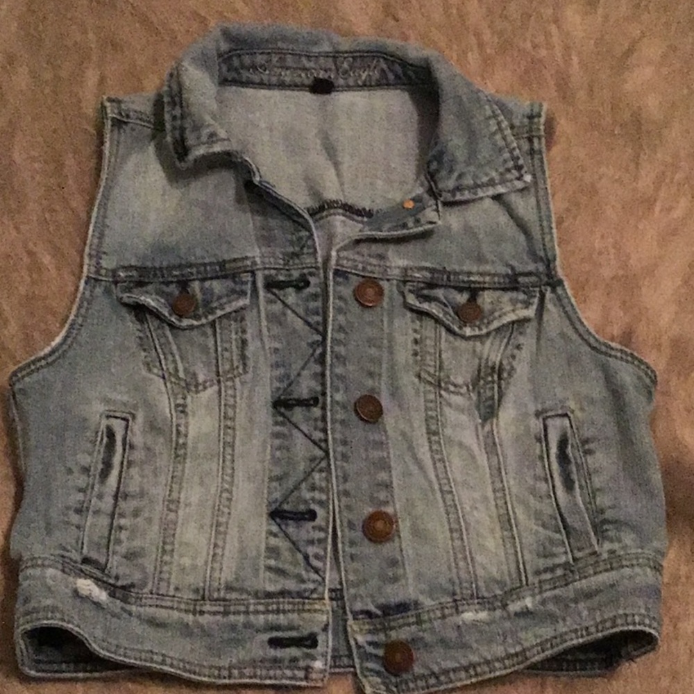 American Eagle Jean jacket vest
